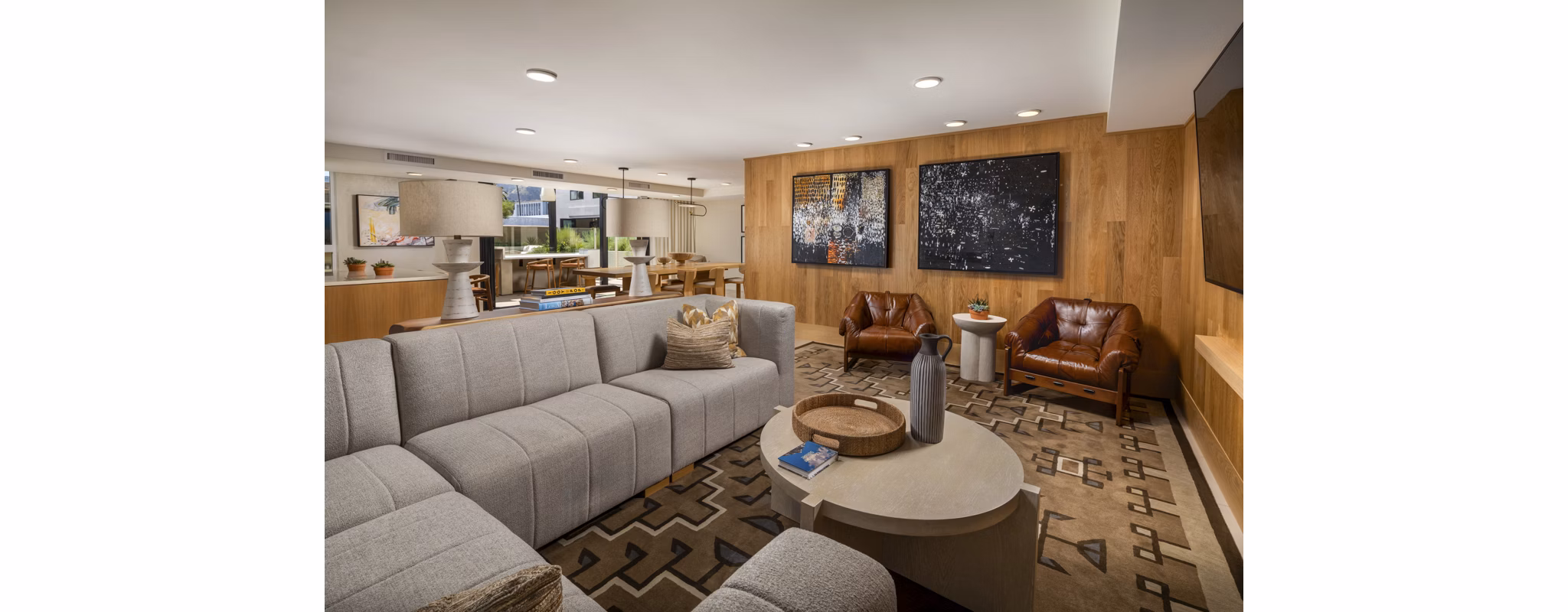 Clubhouse at Rae on Sunset Apartments featuring luxury amenities in Los Angeles