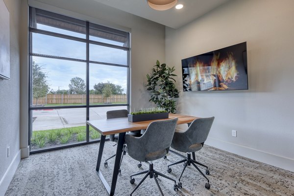 Stylish clubhouse with modern decor at Tacara Gruene Apartments offering luxury living experiences