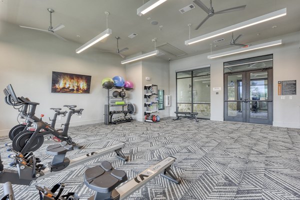 fitness center at Tacara Gruene Apartments