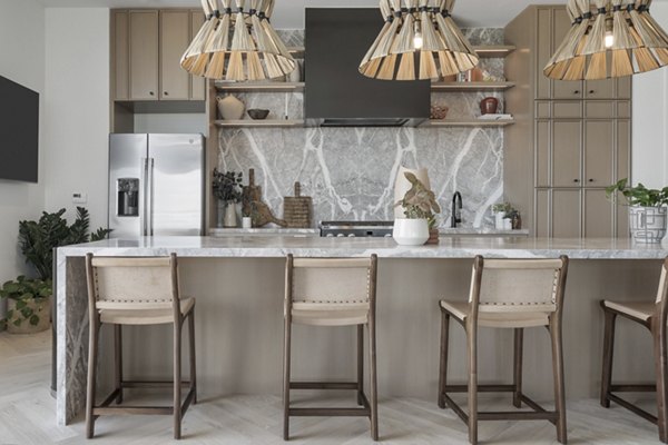 Contemporary clubhouse with modern furnishings at Moontower PHX Apartments