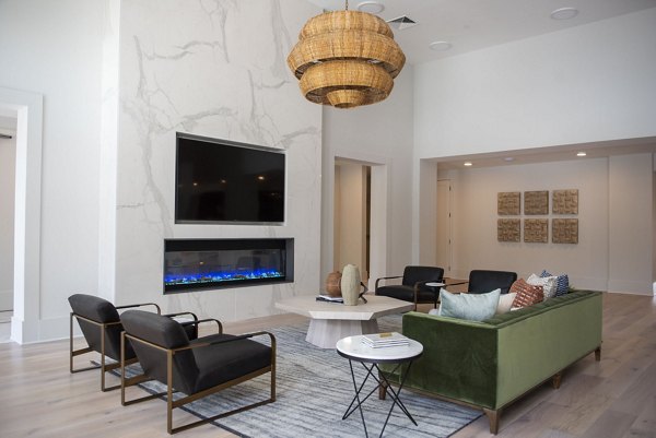 Clubhouse with modern decor and cozy seating areas at The Whitby luxury apartments