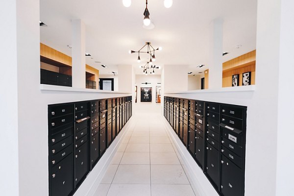 clubhouse mail room at Main Street Lofts Apartments