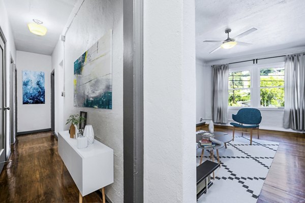 hallway/living room at Del Mor Apartments