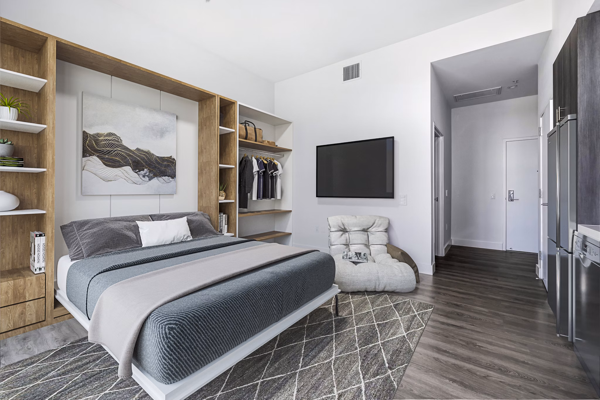 Compact studio with modern design in Edendale Crossing Apartments