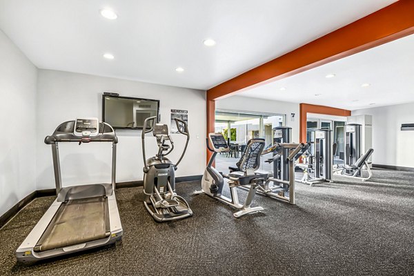 fitness center at The Fulton Apartments