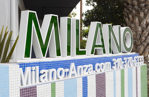 signage at Milano Apartments