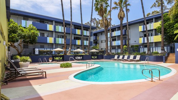 Resort-style pool at Milano Apartments offering luxury relaxation