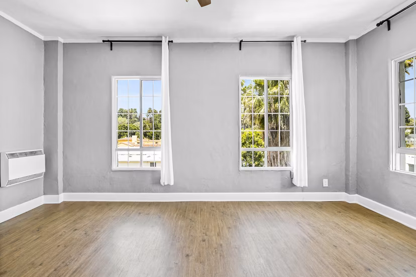 Spacious living room with modern dÃ©cor at North Kingsley Apartments Luxury interior design for comfortable living