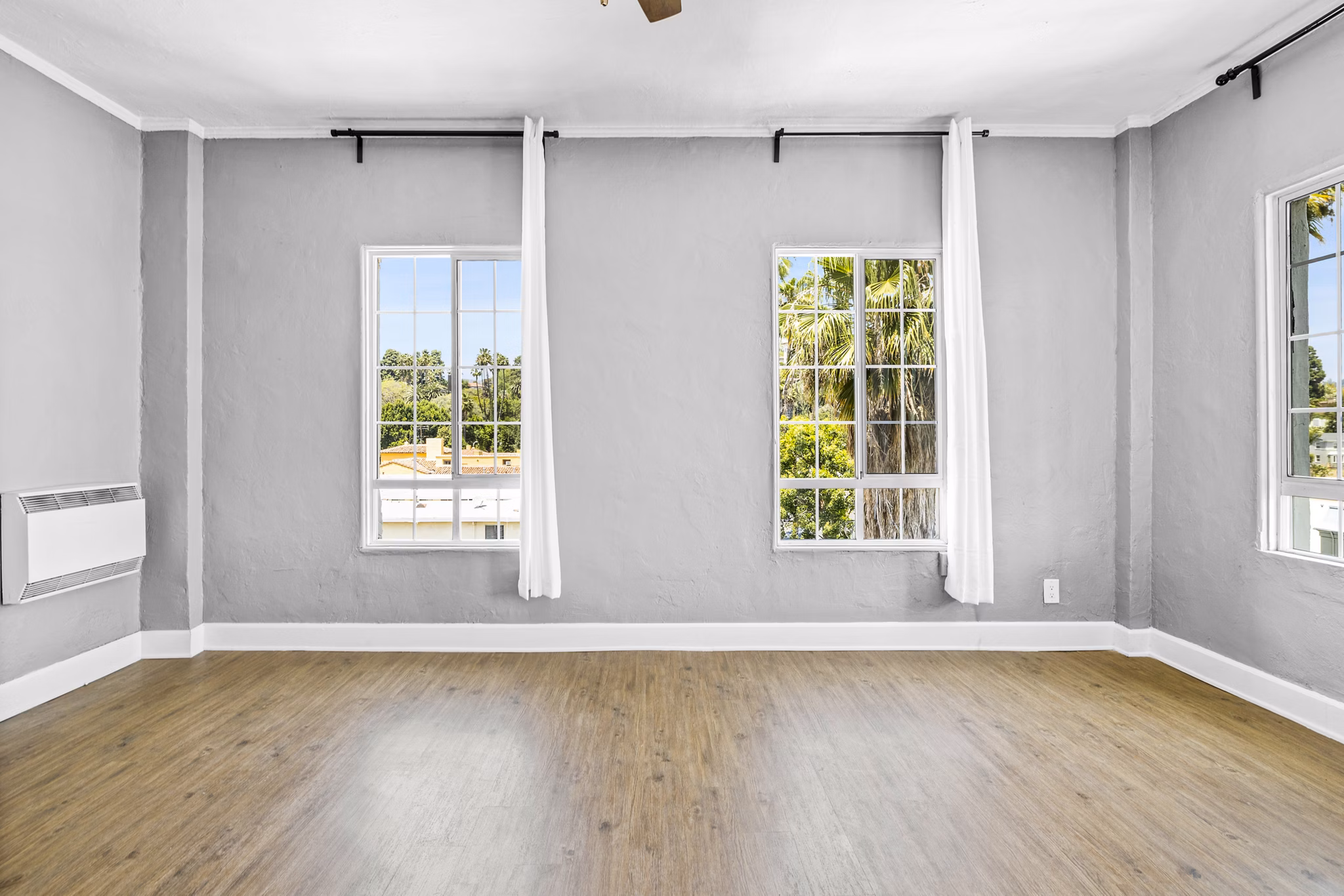 Spacious living room with modern dÃ©cor at North Kingsley Apartments Luxury interior design for comfortable living