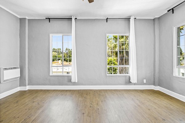 Spacious living room with modern dÃ©cor at North Kingsley Apartments Luxury interior design for comfortable living