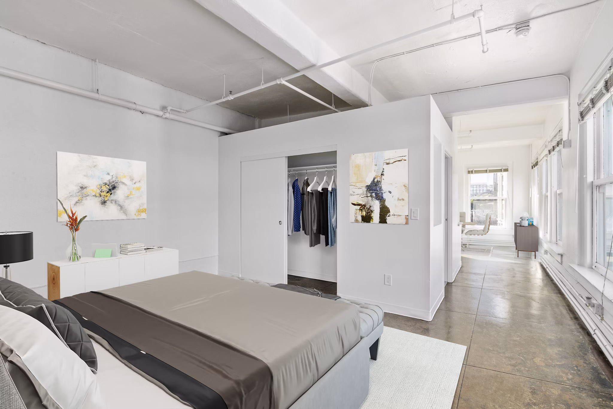 San Fernando Building Apartments: Cozy bedroom with chic decor