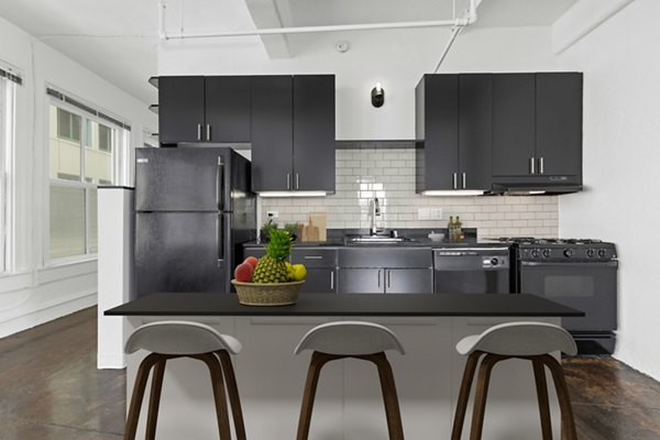 kitchen at San Fernando Building Apartments