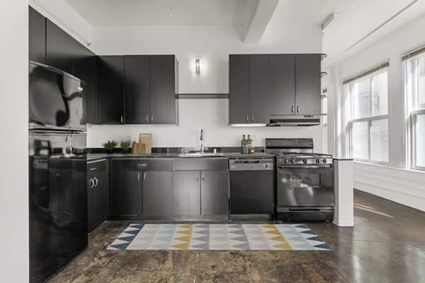 kitchen at San Fernando Building Apartments