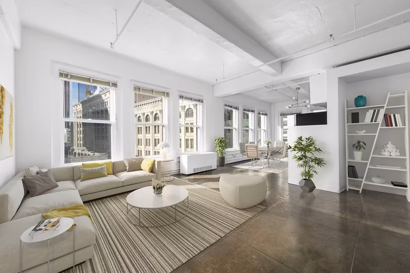 Inviting living room with stylish furnishings at San Fernando Building Apartments in Los Angeles, ideal for luxurious urban living