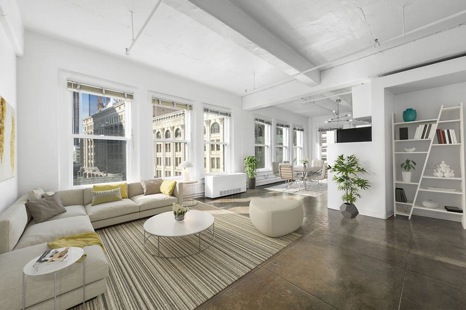 Inviting living room with stylish furnishings at San Fernando Building Apartments in Los Angeles, ideal for luxurious urban living