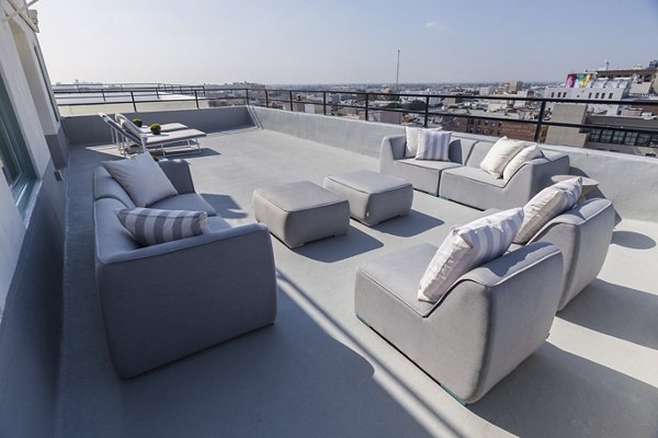 rooftop deck at San Fernando Building Apartments