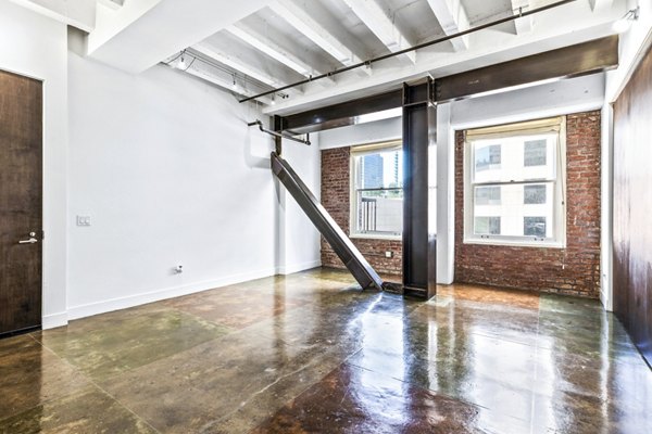 living room at South Park Lofts Apartments