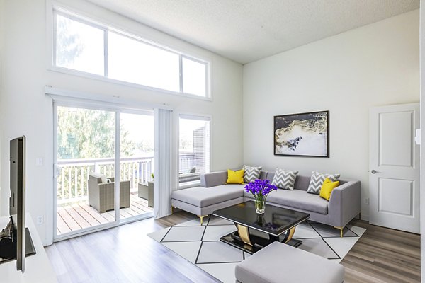 living room at Larkspur West Linn Apartments