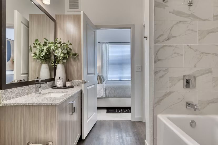 bathroom at Park at Stone Oak Apartments