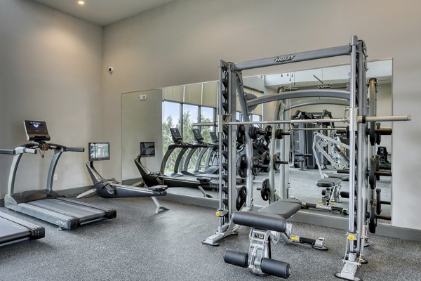 fitness center at Park at Stone Oak Apartments