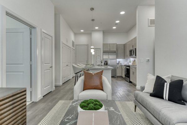 living room at Park at Stone Oak Apartments