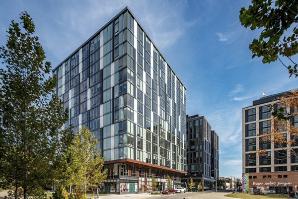 Theory Apartments: Contemporary high-rise building in a vibrant urban setting