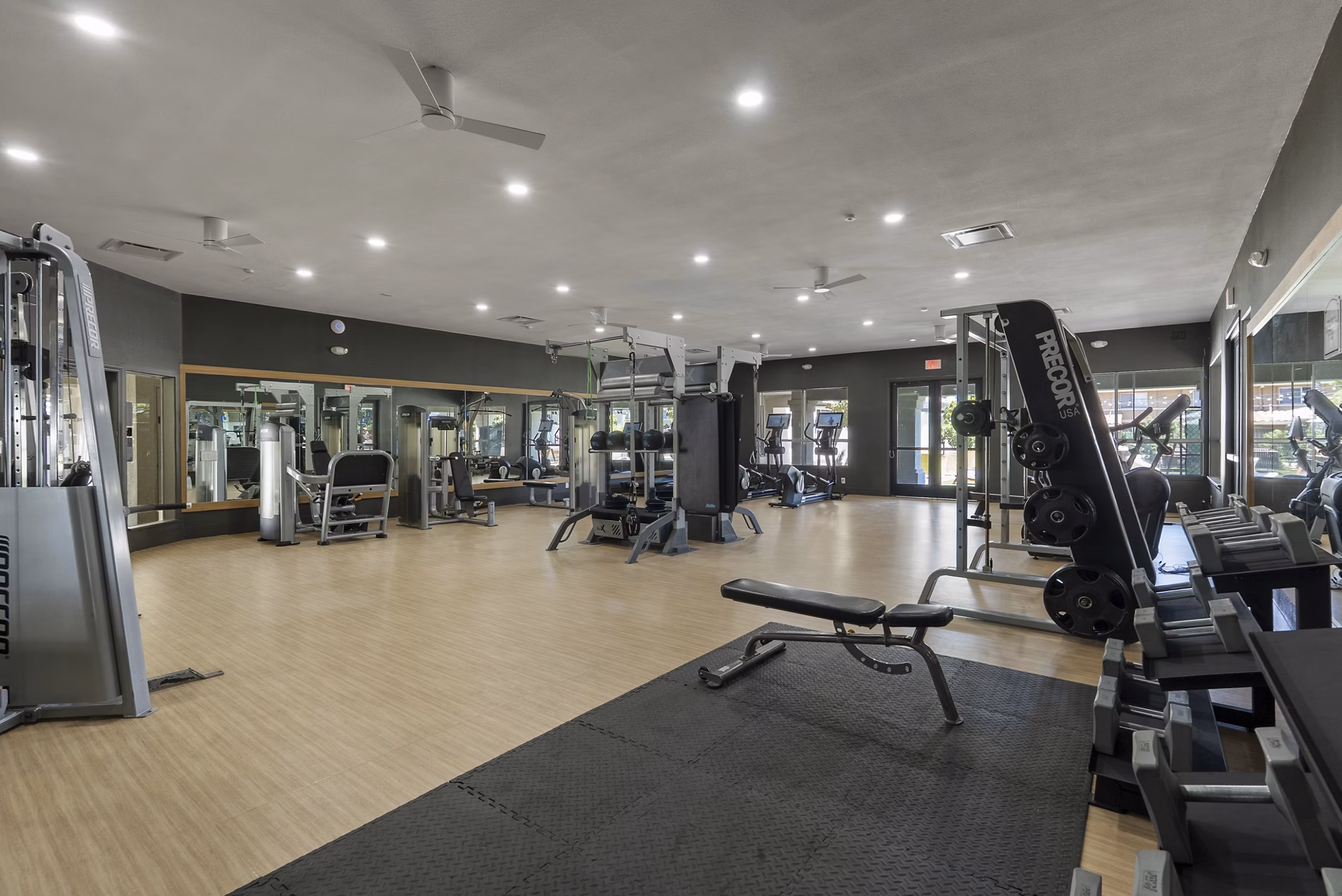 fitness center at Arta Apartments