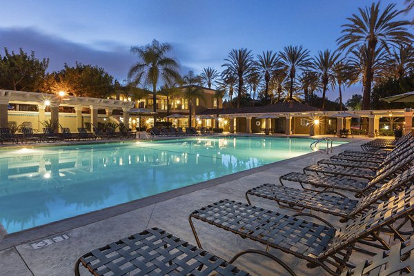 Luxury pool area at Barcelona Apartments offering relaxation and leisure spaces