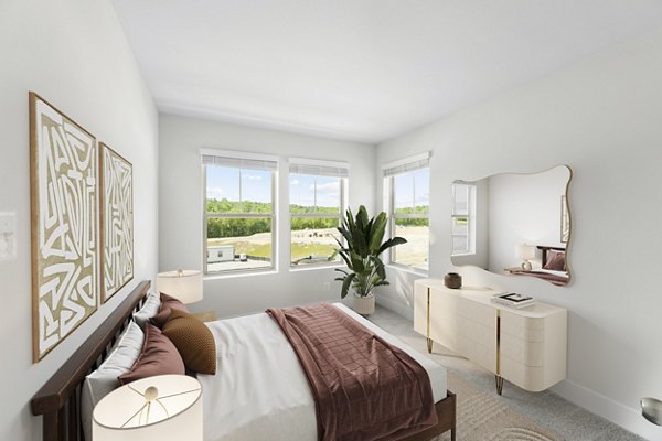 bedroom at The Current at Watershed Apartments