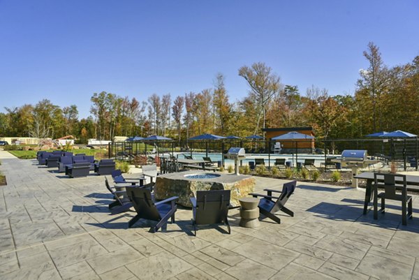 fire pit at The Current at Watershed Apartments