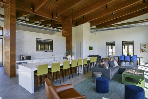 patio at The Current at Watershed Apartments