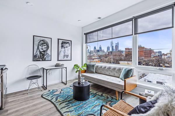 living room at The Quincy Apartments