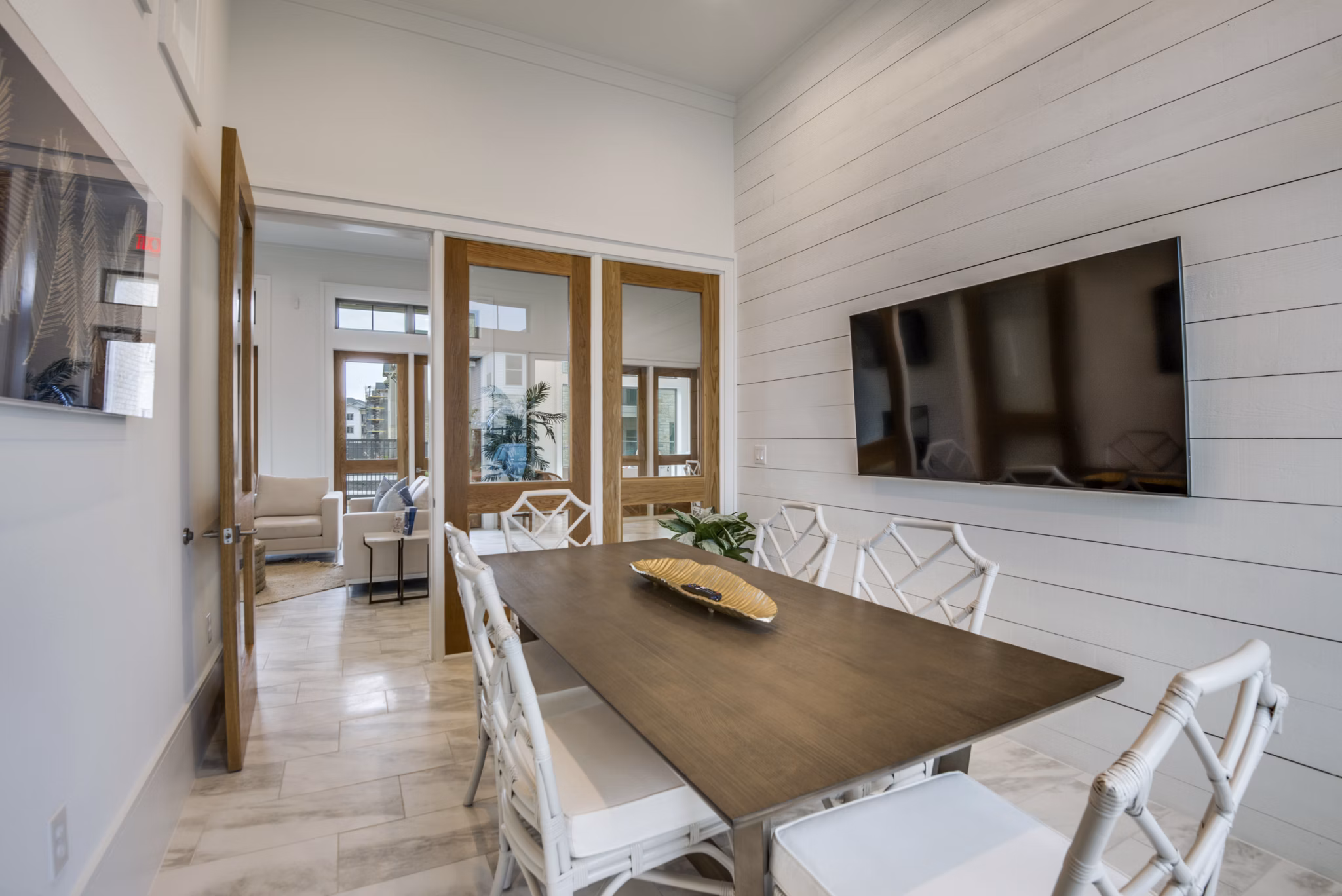 Modern meeting facility with sleek design at The Mark at Denton Apartments, perfect for business gatherings and events