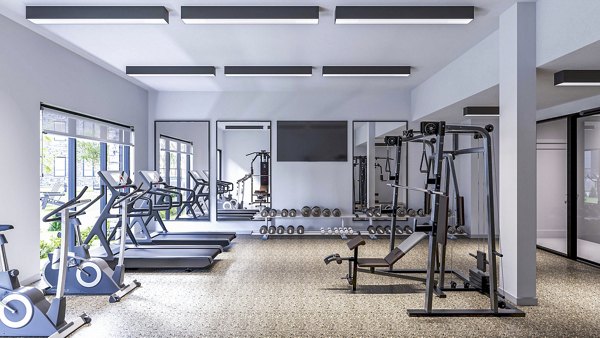 State-of-the-art fitness center at Enclave at Raritan Apartments featuring modern equipment for residents' health and wellness