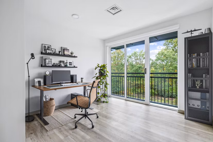 Modern living room with stylish decor at Enclave at Raritan Apartments