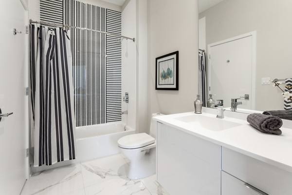 bathroom at MODE Logan Square Apartments