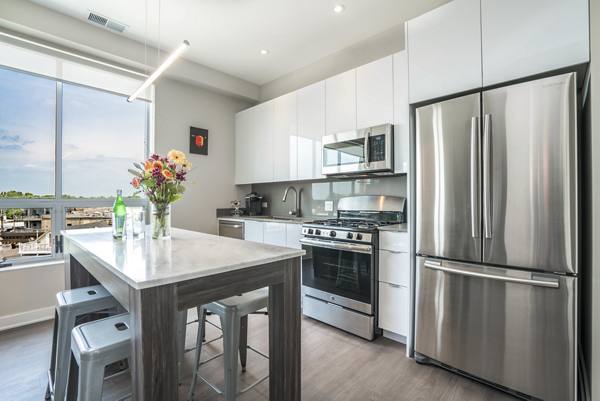 kitchen at MODE Logan Square Apartments