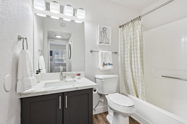 bathroom at The Del Rey Apartments