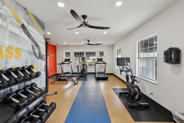 fitness center at The Del Rey Apartments 