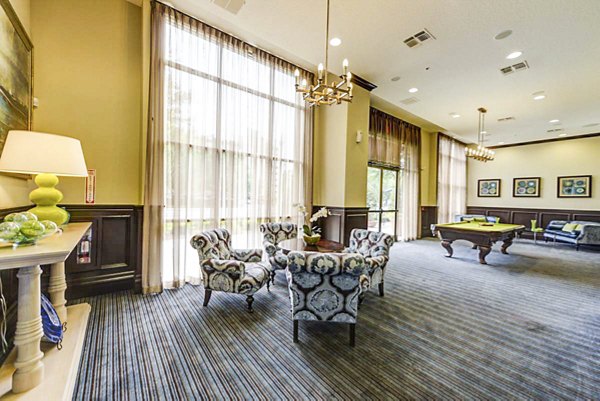 The Village at Lake Lily: Modern clubhouse with luxury seating and amenities
