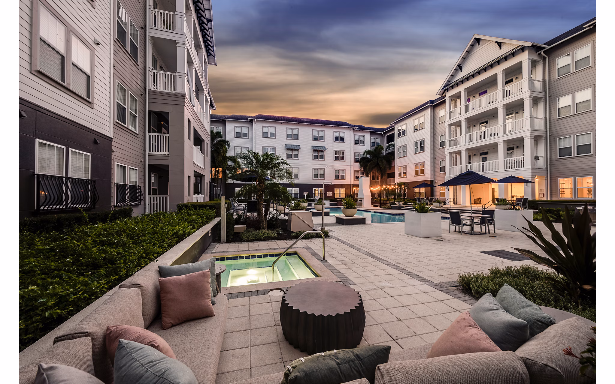 Patio at The Village at Lake Lily Apartments