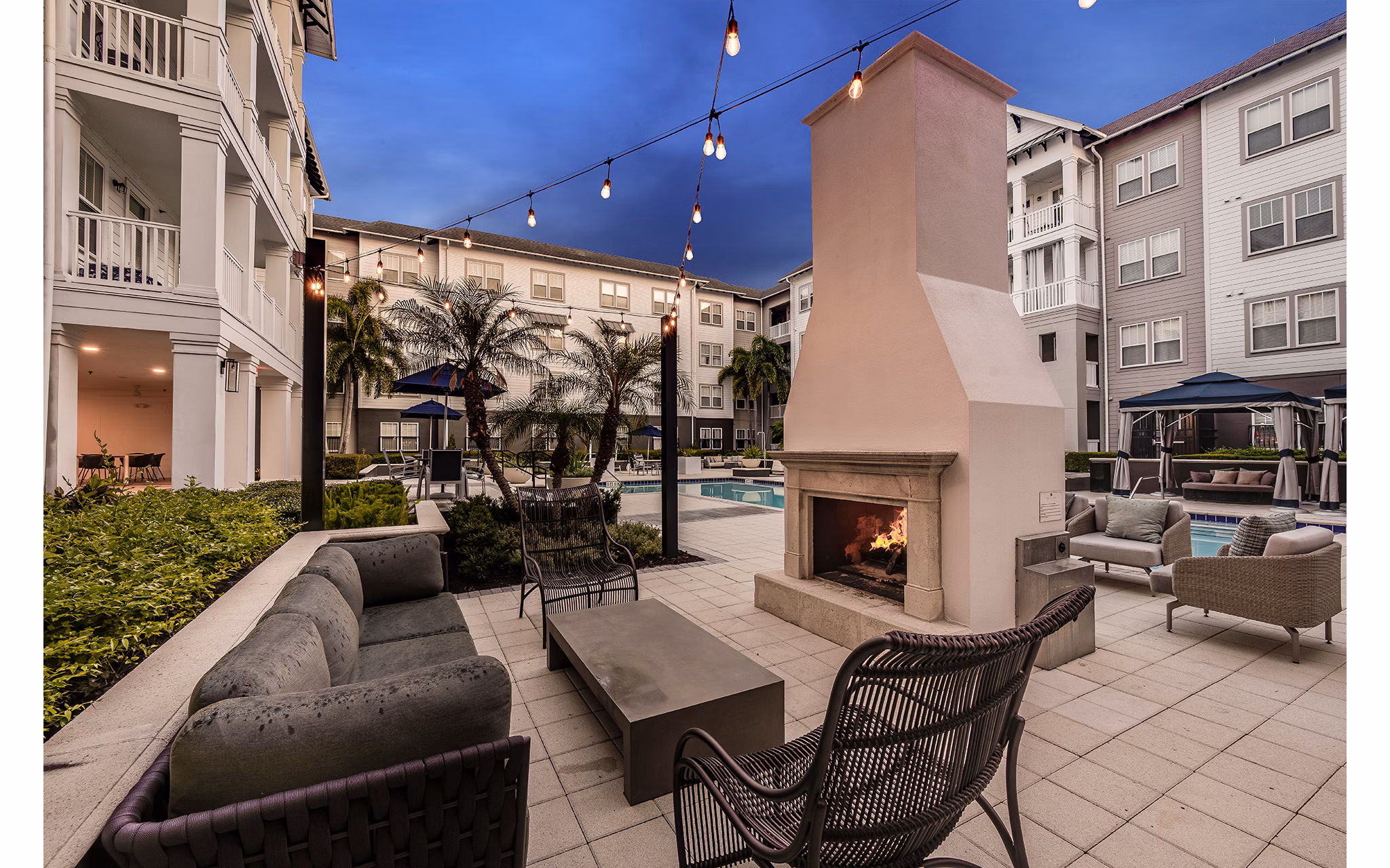 Patio at The Village at Lake Lily Apartments