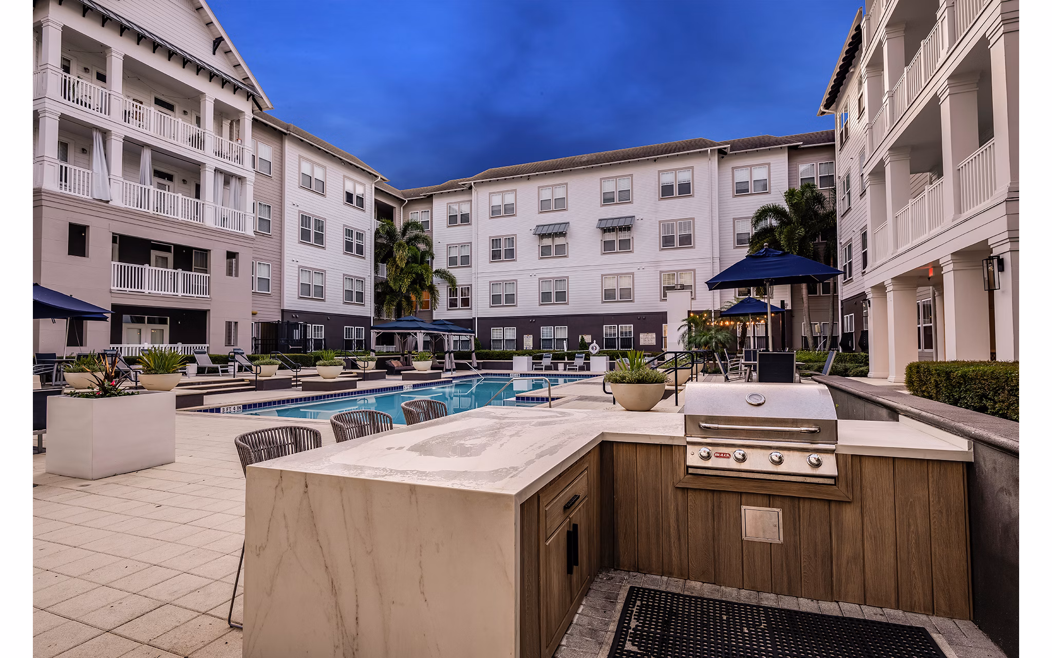 Patio at The Village at Lake Lily Apartments