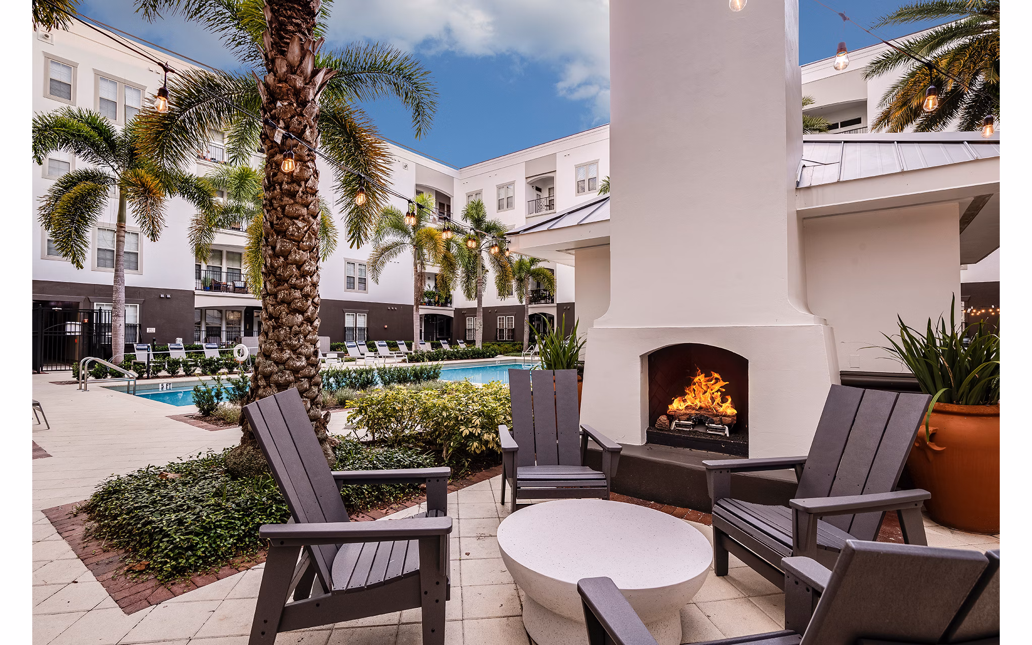 Patio at The Village at Lake Lily Apartments