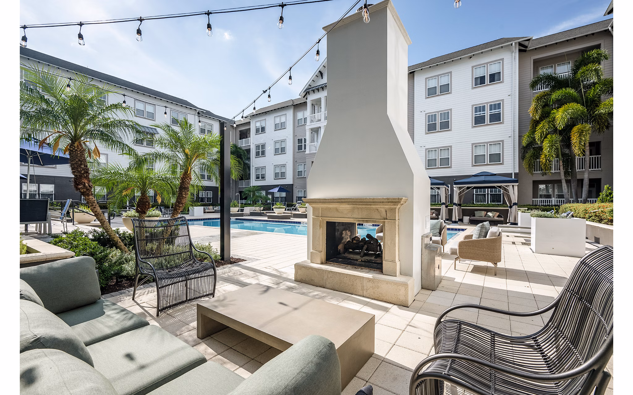 Patio at The Village at Lake Lily Apartments