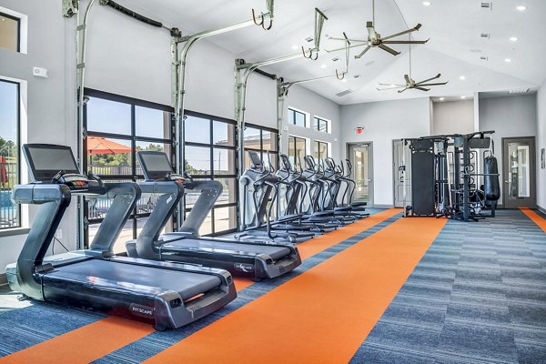 State-of-the-art fitness center with modern equipment at Haven at M Apartments