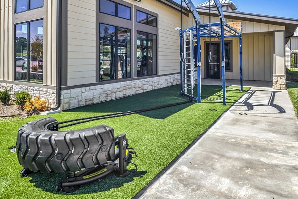 outdoor fitness center at Haven at M Apartments
