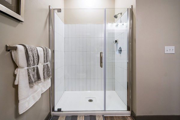 Modern bathroom with elegant finishes at Sterling at Stonecrest Apartments