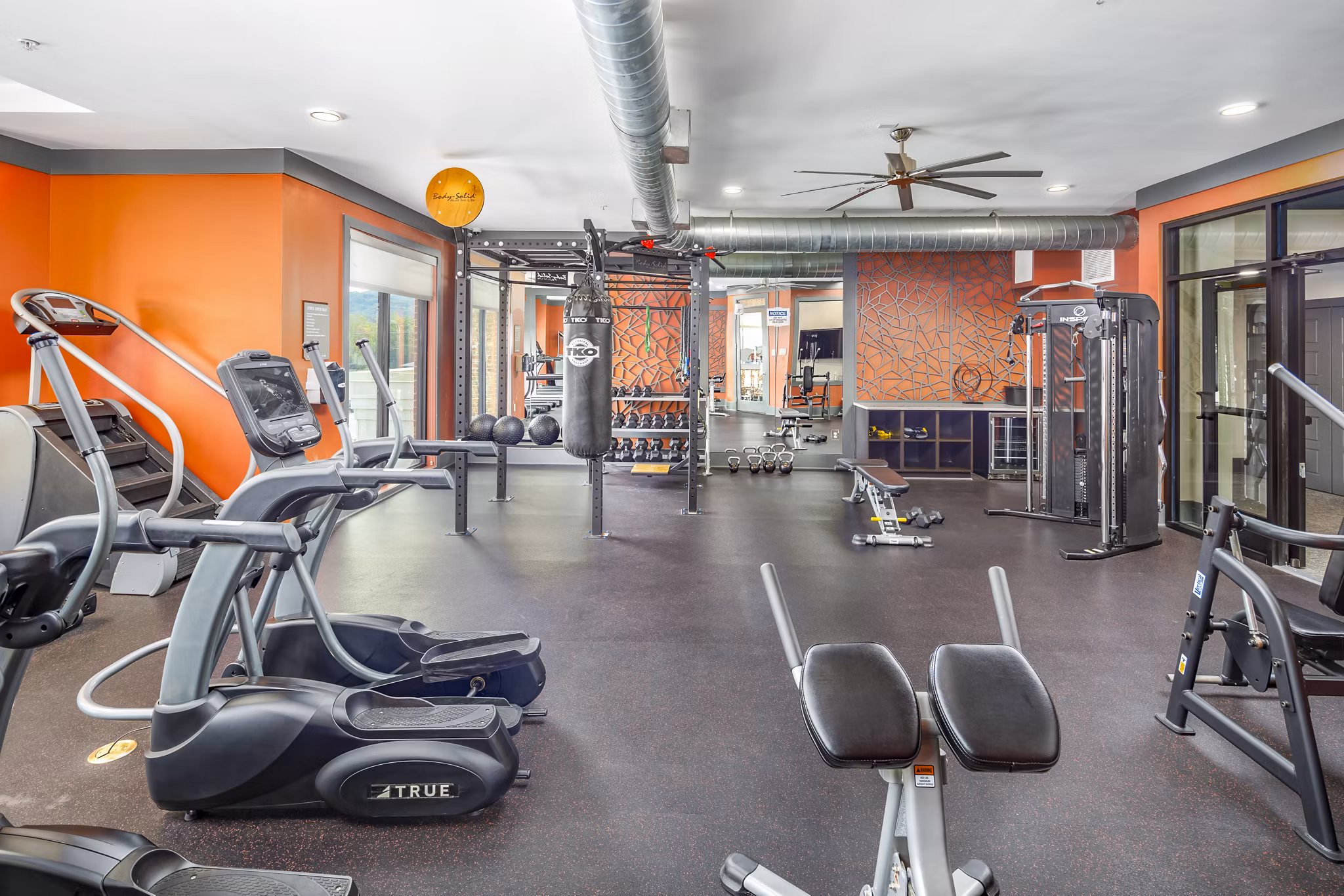 Modern fitness center with state-of-the-art equipment at Sterling at Stonecrest Apartments