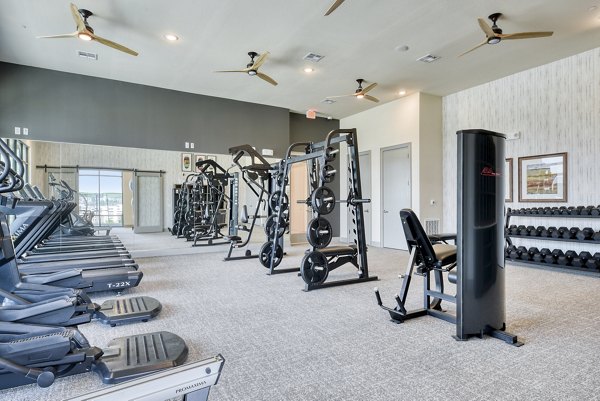 fitness center at The Overlook at The Rim Apartments